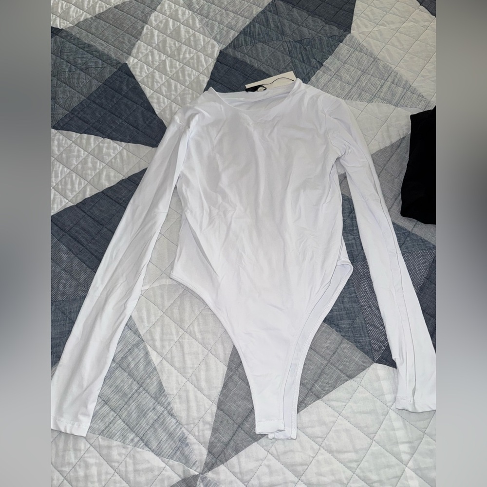 New with tags Zara White Long Sleeve Bodysuit